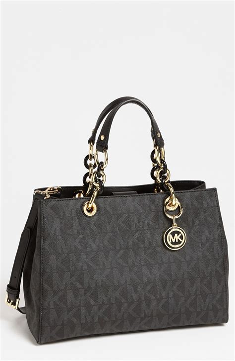 michael michael kors cynthia medium east west satchel|Cynthia Medium Saffiano Leather Satchel .